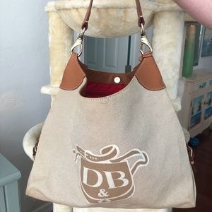 Dooney & Bourke Canvas & Leather Unique Extra large Logo Bag